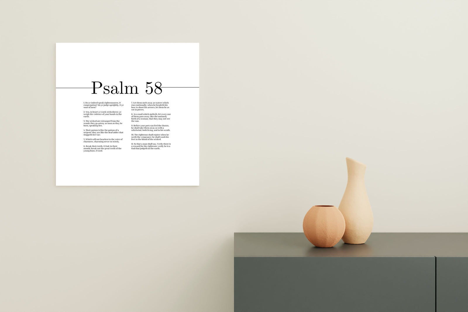 Scripture Canvas God That Judgeth Psalm 58 Christian Wall Art Bible Verse Print Ready to Hang-Express Your Love Gifts