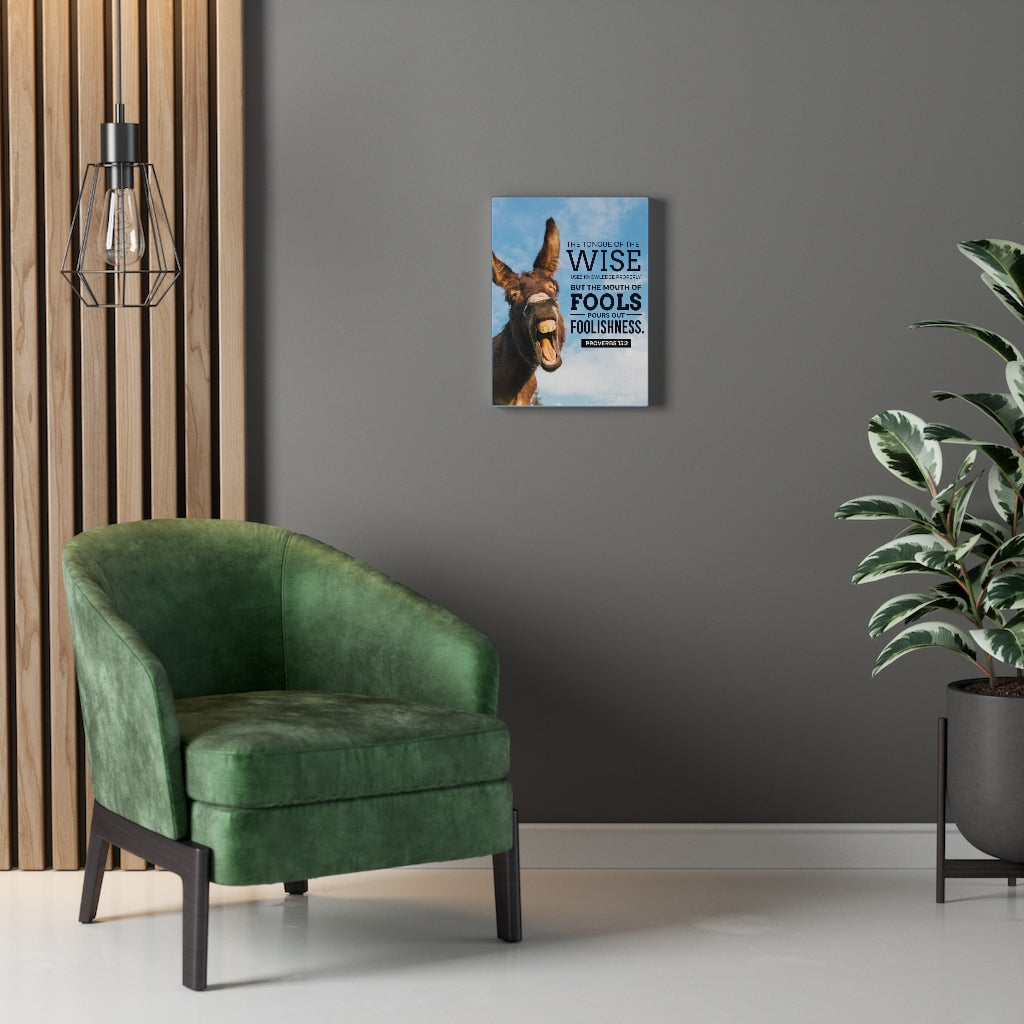 Scripture Walls Grievous Words Donkey Proverbs 15:2 Christian Wall Art Bible Verse Print Ready to Hang - Express Your Love Gifts