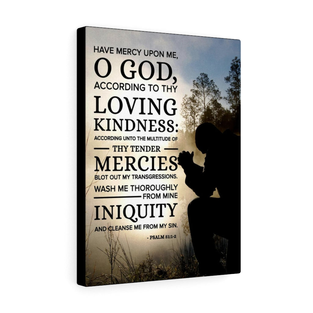 Scripture Walls Have Mercy Upon Me Psalm 51:12 Christian Wall Art Bible Verse Print Ready to Hang - Express Your Love Gifts