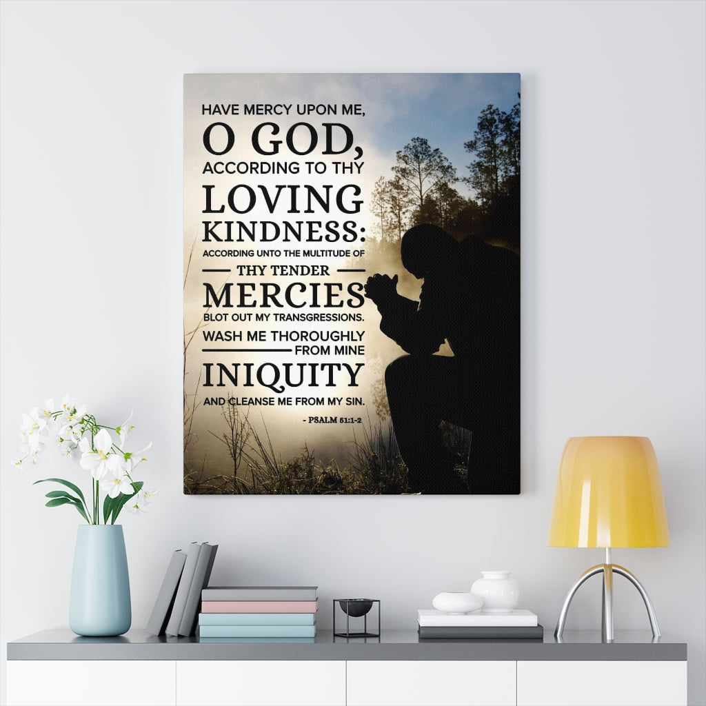 Scripture Walls Have Mercy Upon Me Psalm 51:12 Christian Wall Art Bible Verse Print Ready to Hang - Express Your Love Gifts