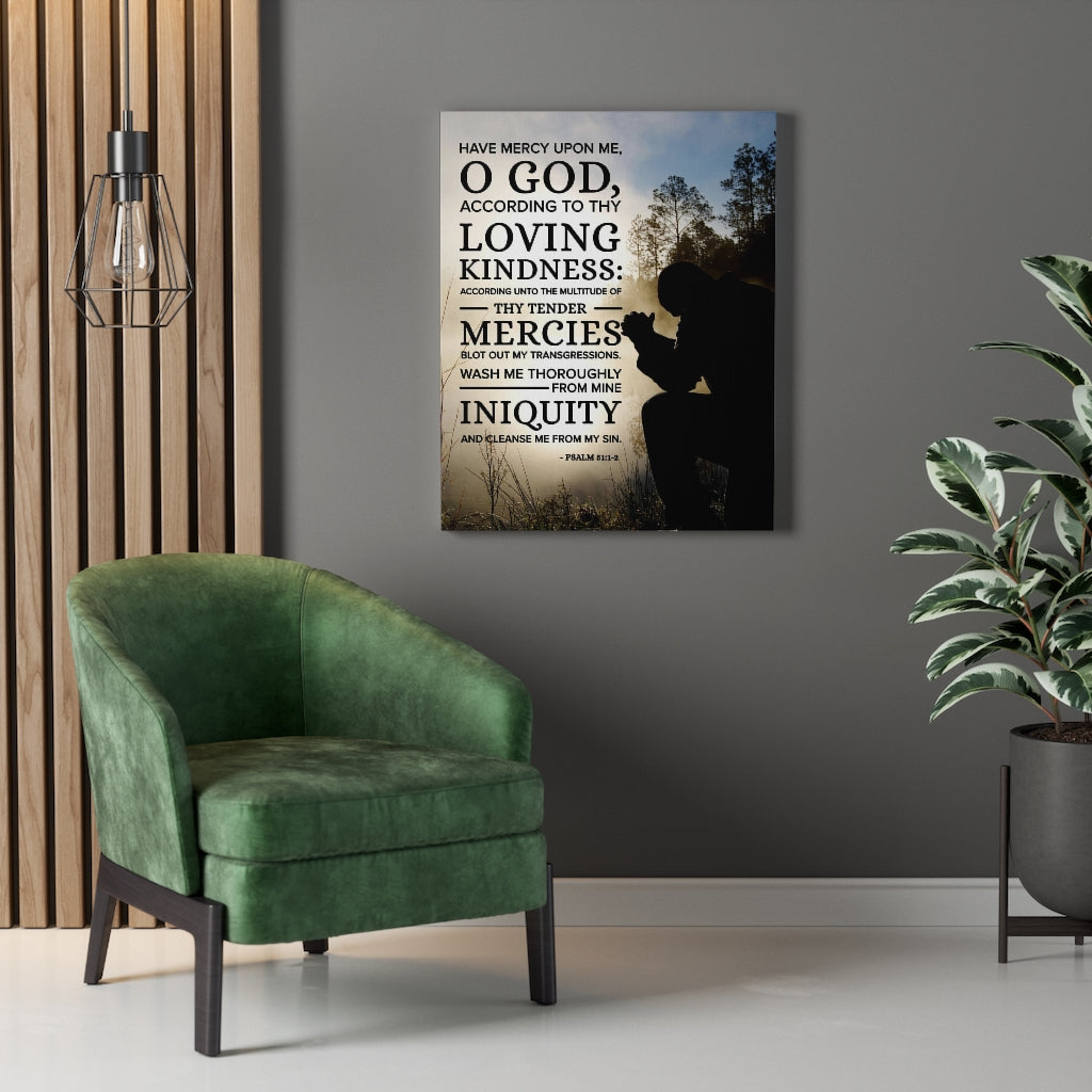 Scripture Walls Have Mercy Upon Me Psalm 51:12 Christian Wall Art Bible Verse Print Ready to Hang - Express Your Love Gifts
