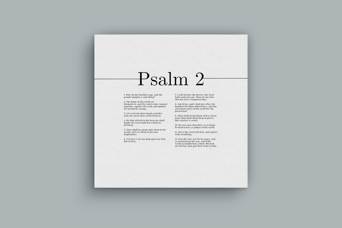 Scripture Canvas He That Sitteth In The Heavens Psalm 2 Christian Wall Art Bible Verse Print Ready to Hang-Express Your Love Gifts