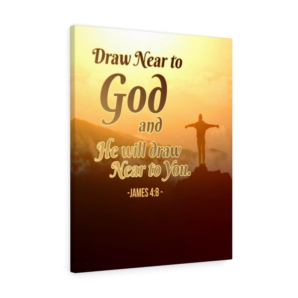 Scripture Walls Draw Near to God James 4:8 Christian Wall Art Bible Verse Print Ready to Hang - Express Your Love Gifts