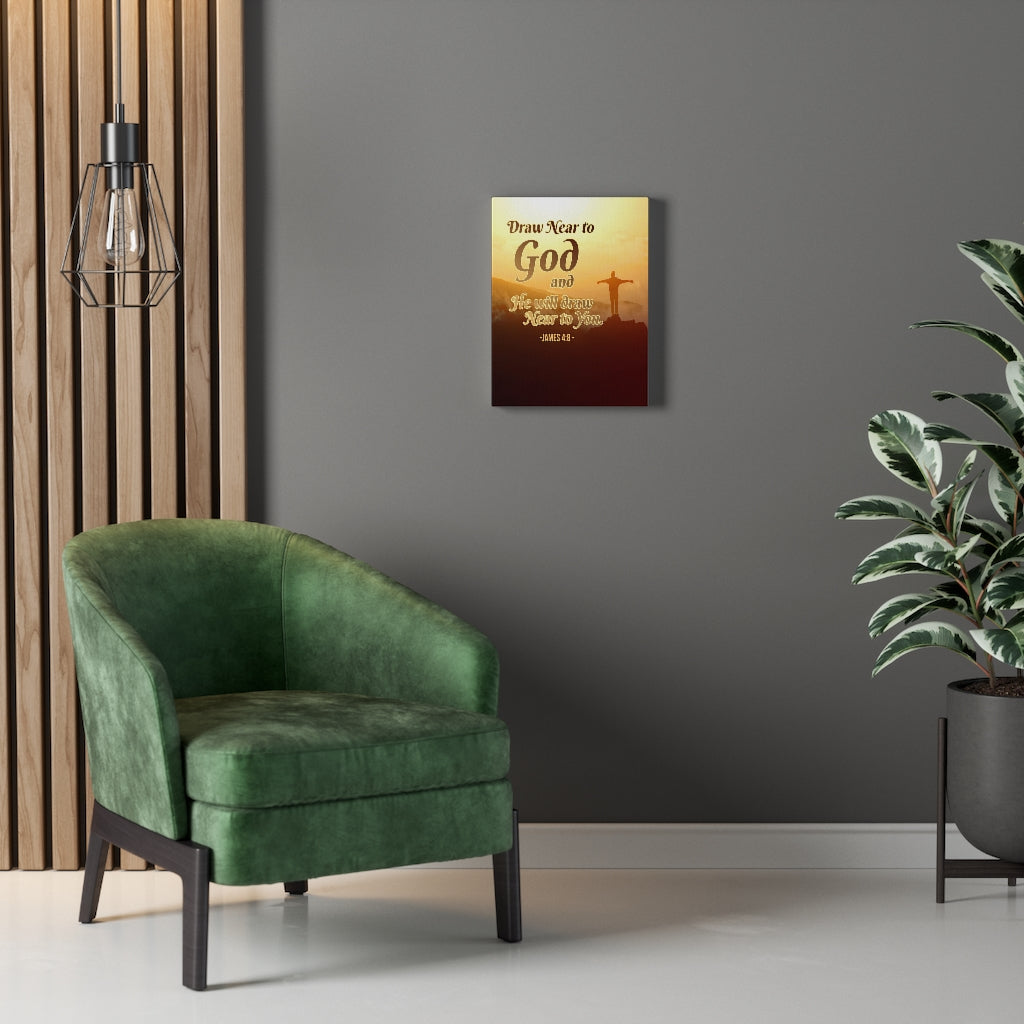 Scripture Walls Draw Near to God James 4:8 Christian Wall Art Bible Verse Print Ready to Hang - Express Your Love Gifts