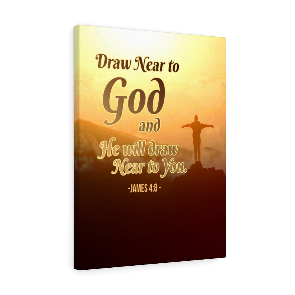 Scripture Walls Draw Near to God James 4:8 Christian Wall Art Bible Verse Print Ready to Hang - Express Your Love Gifts