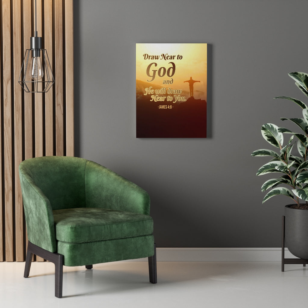 Scripture Walls Draw Near to God James 4:8 Christian Wall Art Bible Verse Print Ready to Hang - Express Your Love Gifts