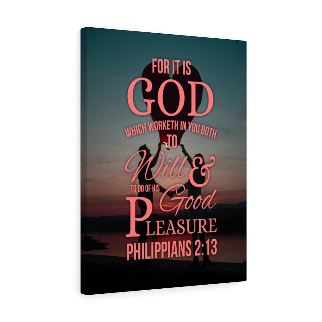 Scripture Walls His Good Pleasure Philippians 2:13 Christian Wall Art Bible Verse Print Ready to Hang - Express Your Love Gifts
