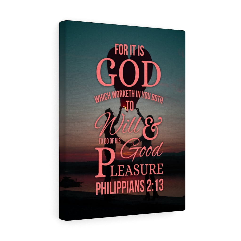 Scripture Walls His Good Pleasure Philippians 2:13 Christian Wall Art Bible Verse Print Ready to Hang - Express Your Love Gifts
