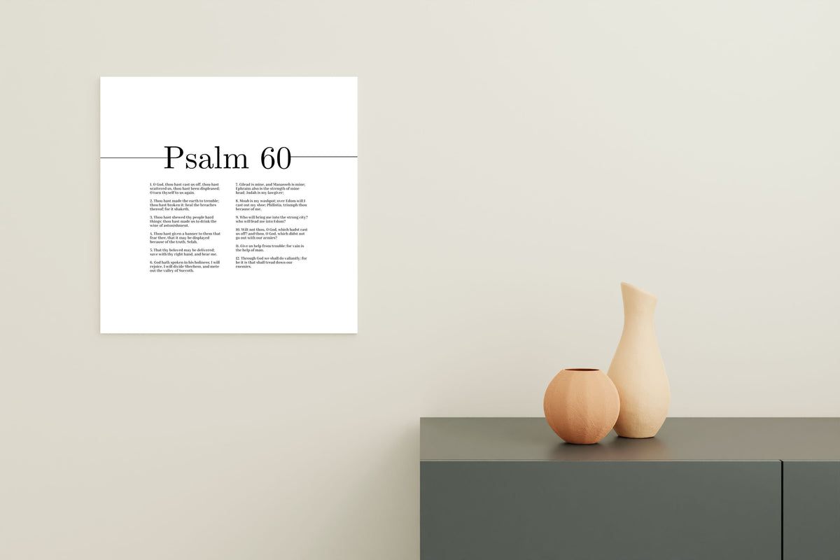 Scripture Canvas His Holiness Psalm 60 Christian Wall Art Bible Verse Print Ready to Hang-Express Your Love Gifts