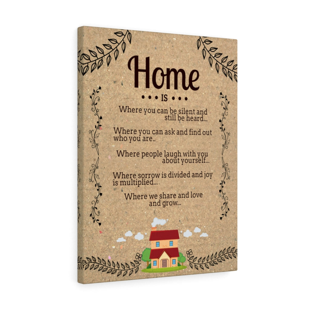 Home Is Motivational Inspirational Wall Decor for Home Office Gym Inspiring Success Quote Print Ready to Hang Wall Art - Express Your Love Gifts