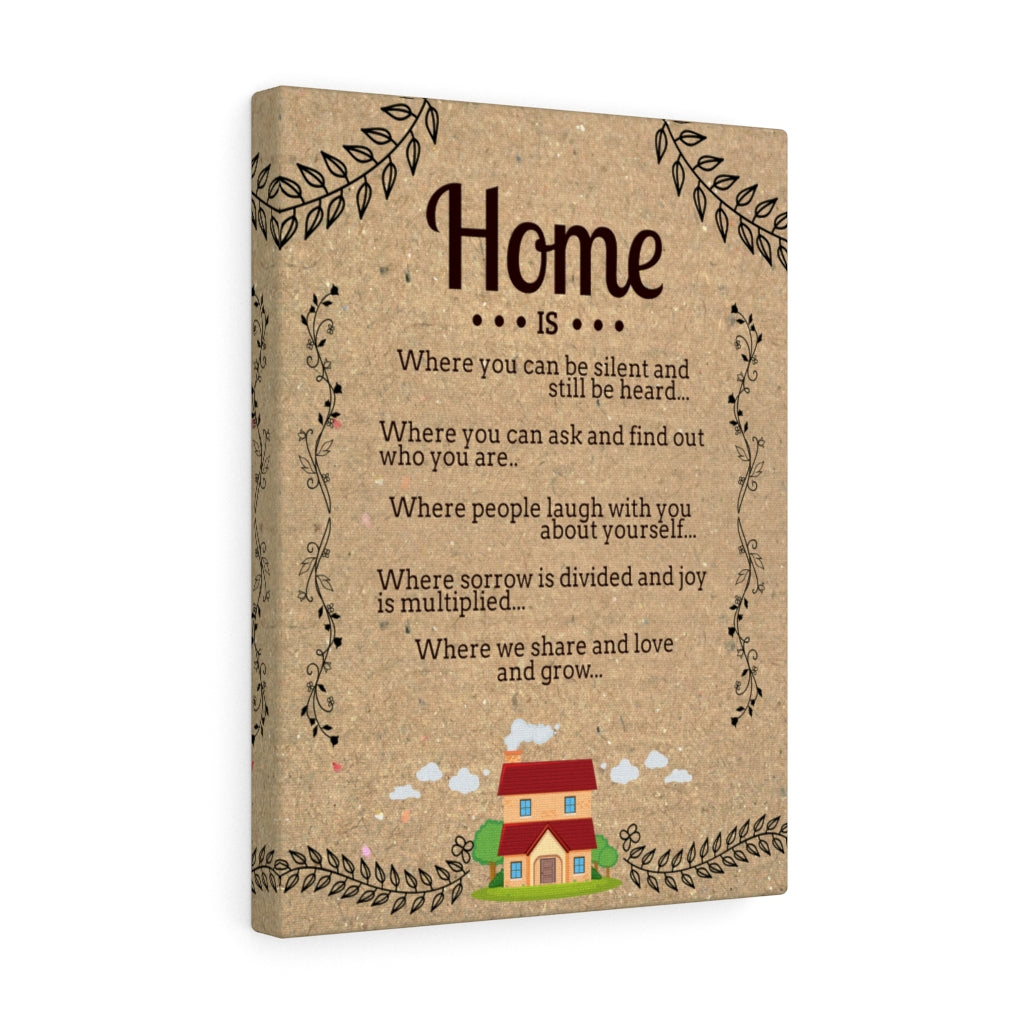 Home Is Motivational Inspirational Wall Decor for Home Office Gym Inspiring Success Quote Print Ready to Hang Wall Art - Express Your Love Gifts