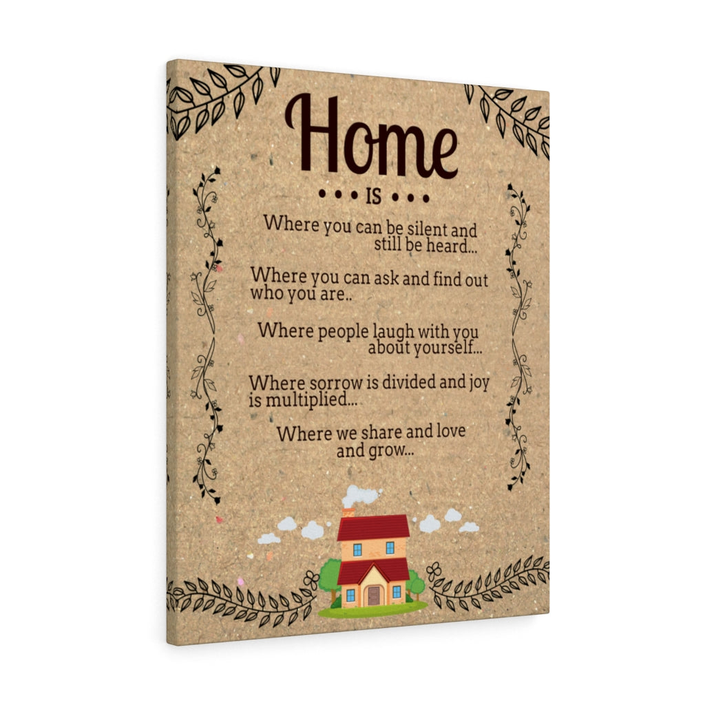 Home Is Motivational Inspirational Wall Decor for Home Office Gym Inspiring Success Quote Print Ready to Hang Wall Art - Express Your Love Gifts