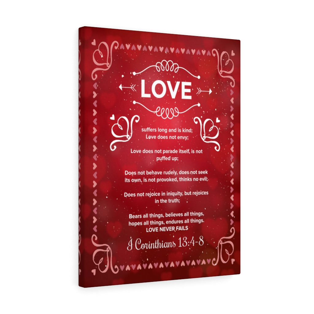 Scripture Walls Love Never Fails 1 Corinthians 13:4‭-‬8 Christian Wall Art Bible Verse Print Ready to Hang - Express Your Love Gifts