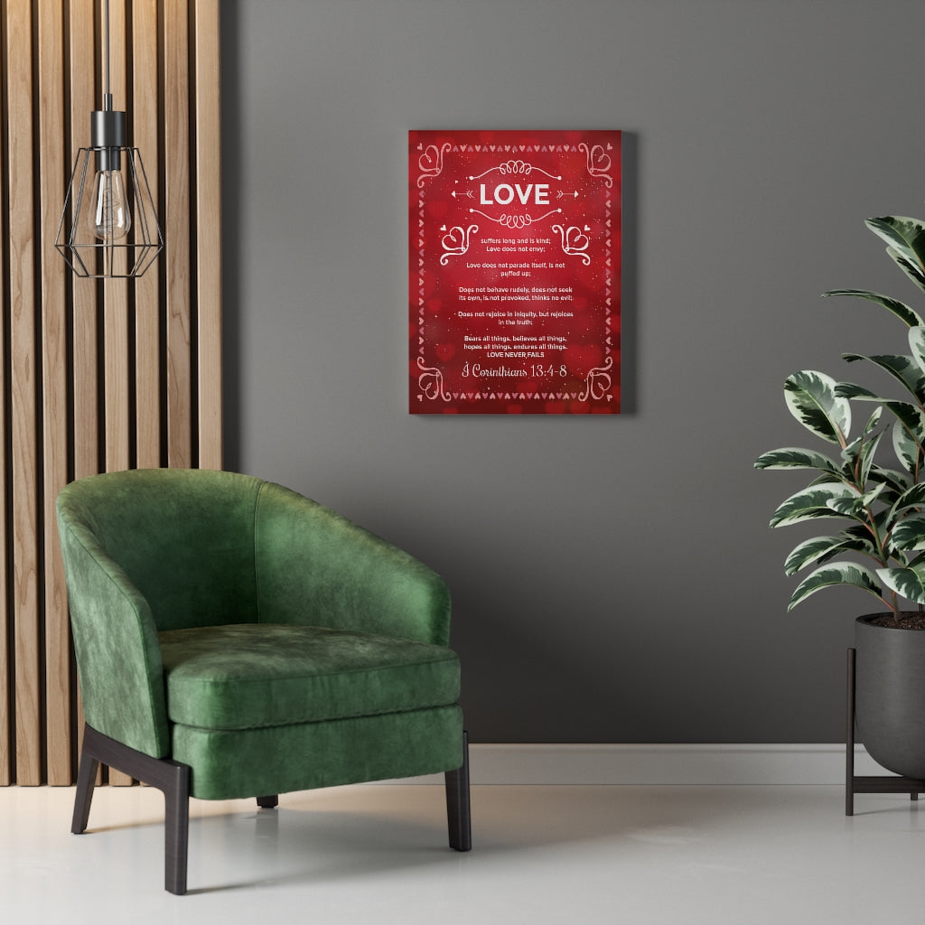 Scripture Walls Love Never Fails 1 Corinthians 13:4‭-‬8 Christian Wall Art Bible Verse Print Ready to Hang - Express Your Love Gifts
