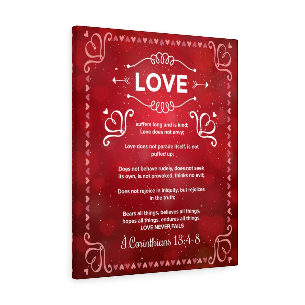 Scripture Walls Love Never Fails 1 Corinthians 13:4‭-‬8 Christian Wall Art Bible Verse Print Ready to Hang - Express Your Love Gifts