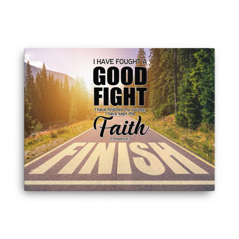 Scripture Walls I Have Fought the Good Fight 2 Timothy 4:7 Christian Wall Decor Scripture Artwork Ready to Hang - Express Your Love Gifts