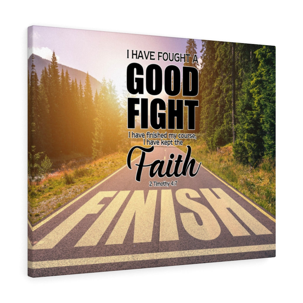 Scripture Walls I Have Fought the Good Fight 2 Timothy 4:7 Christian Wall Decor Scripture Artwork Ready to Hang - Express Your Love Gifts