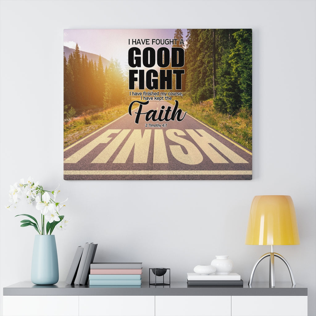 Scripture Walls I Have Fought the Good Fight 2 Timothy 4:7 Christian Wall Decor Scripture Artwork Ready to Hang - Express Your Love Gifts