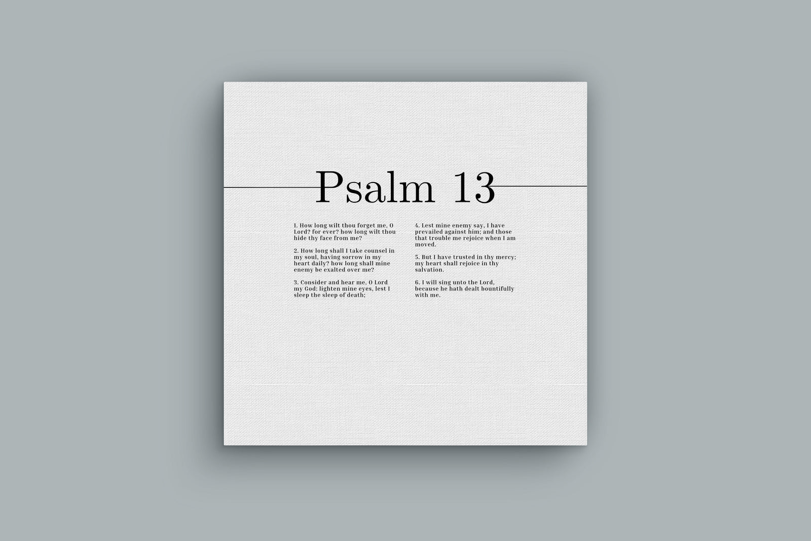 Scripture Canvas I Have Trusted In Thy Mercy Psalm 13 Christian Wall Art Bible Verse Print Ready to Hang-Express Your Love Gifts