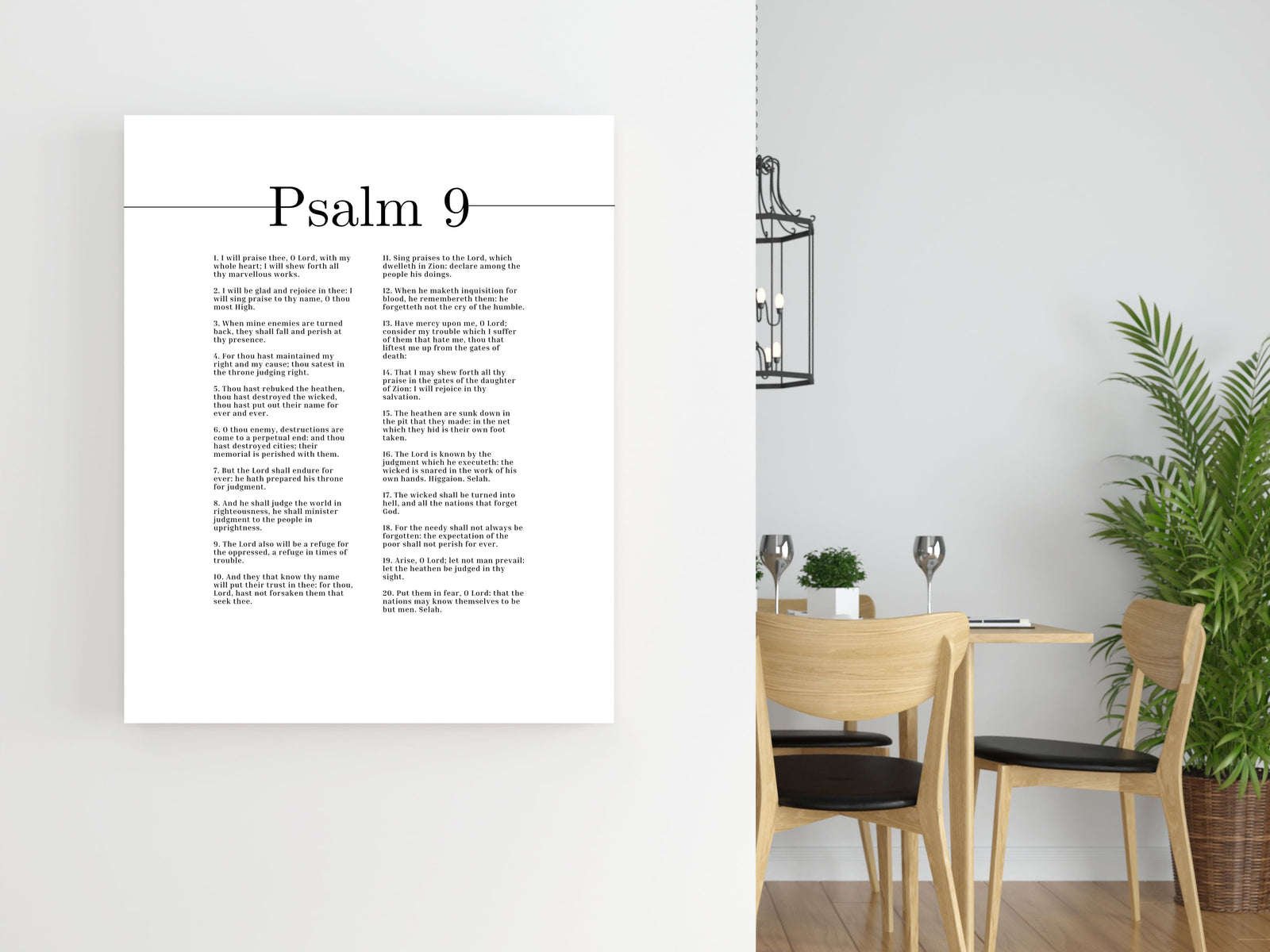 Scripture Canvas I Will Sing Praise To Thy Name Psalm 9 Christian Wall Art Bible Verse Print Ready to Hang-Express Your Love Gifts