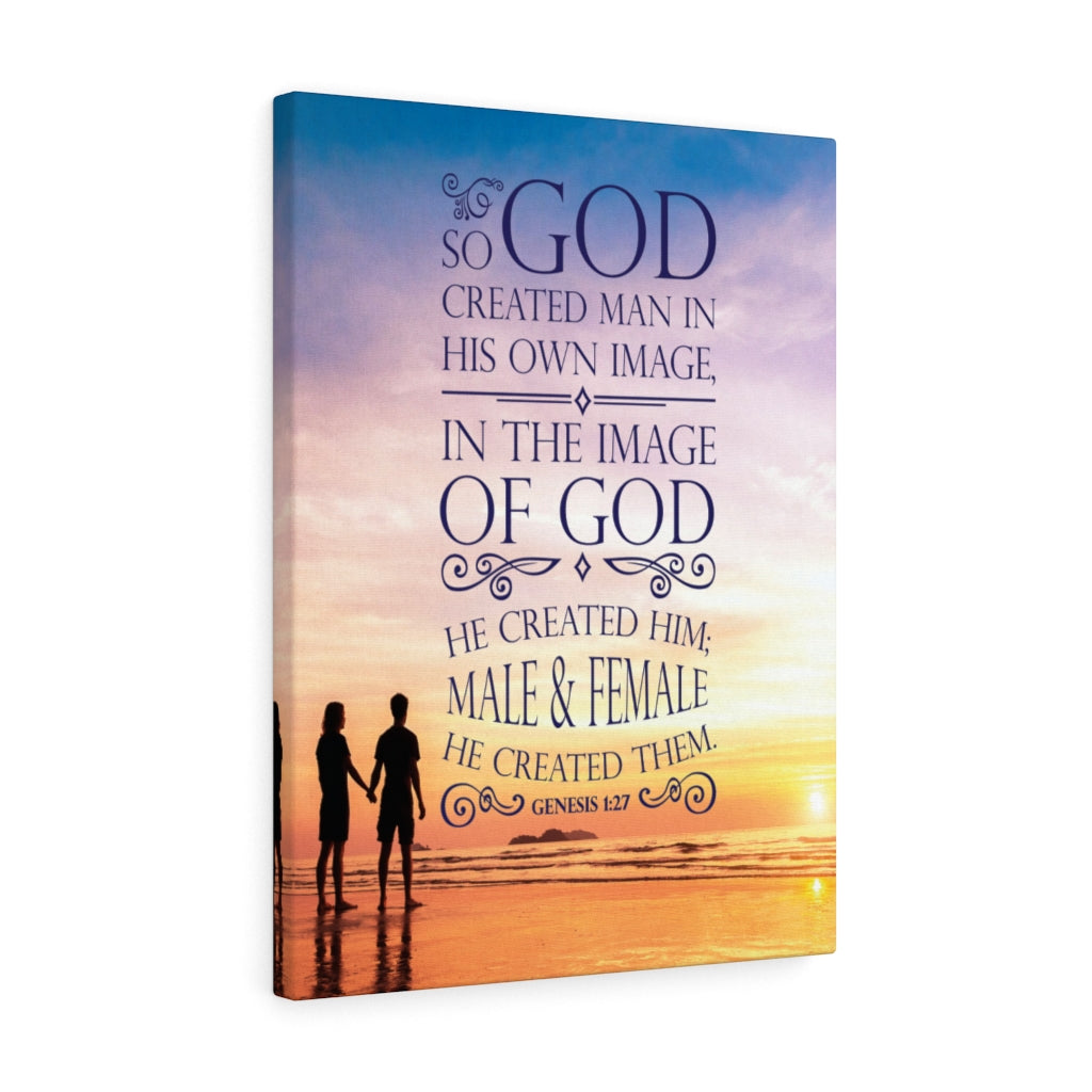 Scripture Walls In The Image of God Genesis 1:27 Christian Wall Art Bible Verse Print Ready to Hang - Express Your Love Gifts