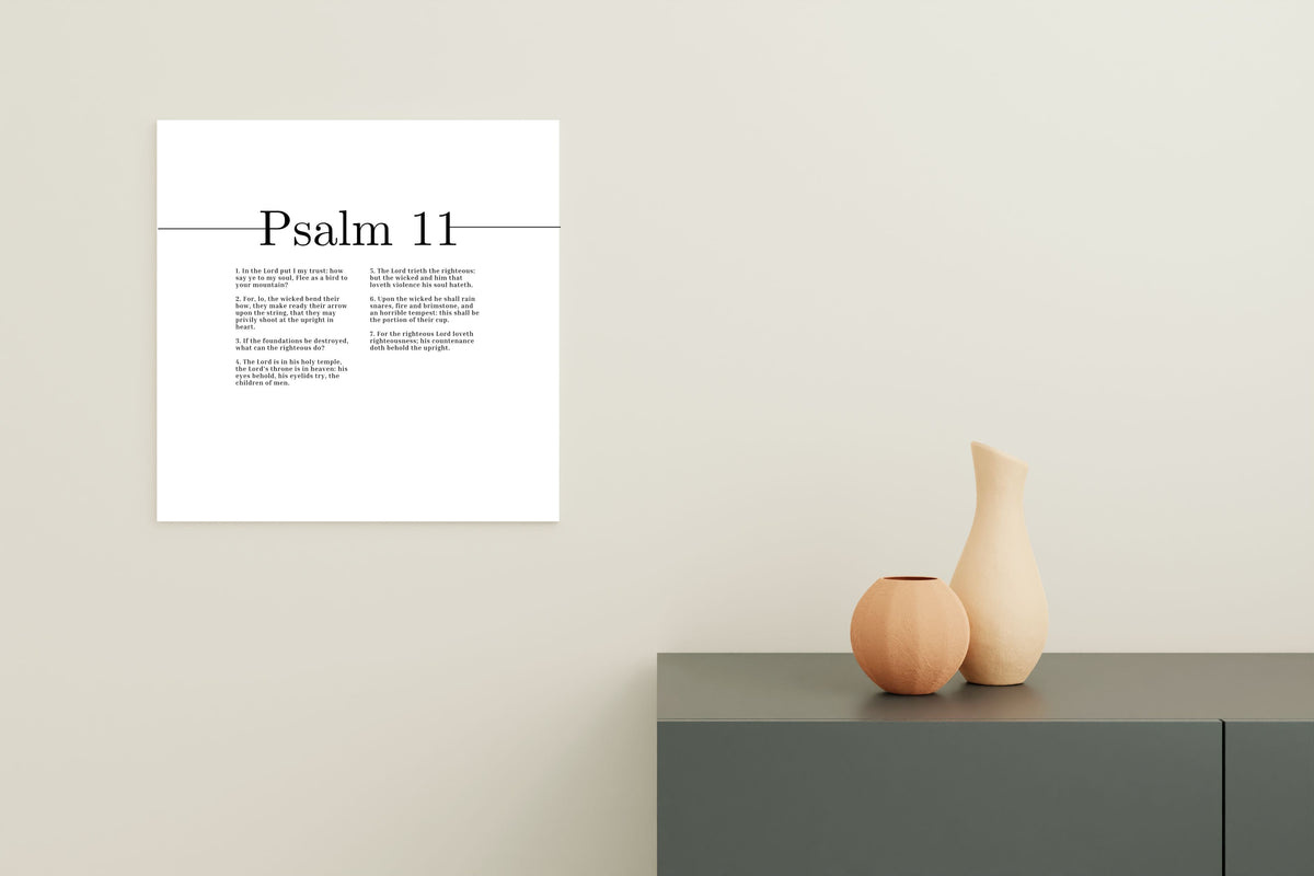 Scripture Canvas In The Lord I Put My Trust Psalm 11 Christian Wall Art Bible Verse Print Ready to Hang-Express Your Love Gifts