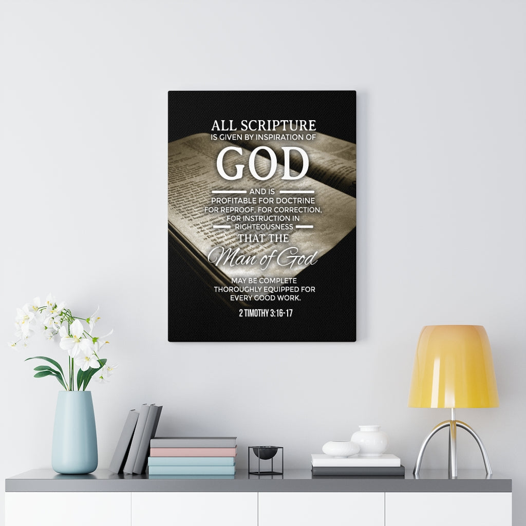 Scripture Walls Inspiration of God 2 Timothy 3:16-17 Christian Wall Art Bible Verse Print Ready to Hang - Express Your Love Gifts