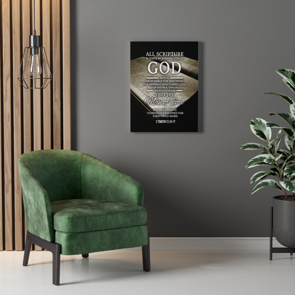 Scripture Walls Inspiration of God 2 Timothy 3:16-17 Christian Wall Art Bible Verse Print Ready to Hang - Express Your Love Gifts