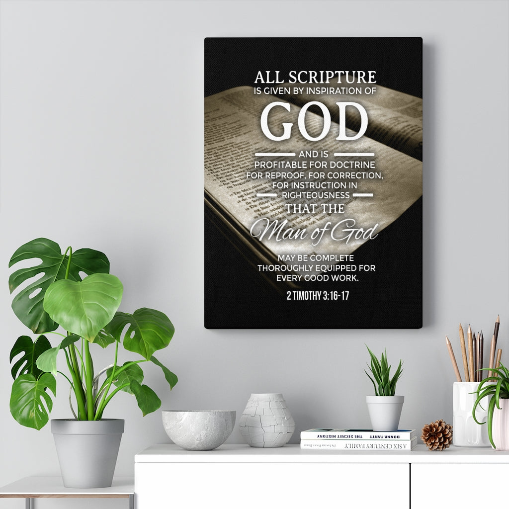 Scripture Walls Inspiration of God 2 Timothy 3:16-17 Christian Wall Art Bible Verse Print Ready to Hang - Express Your Love Gifts