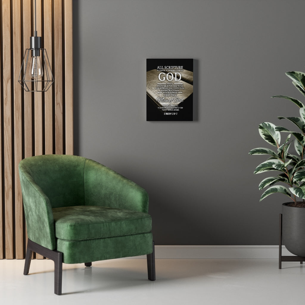 Scripture Walls Inspiration of God 2 Timothy 3:16-17 Christian Wall Art Bible Verse Print Ready to Hang - Express Your Love Gifts