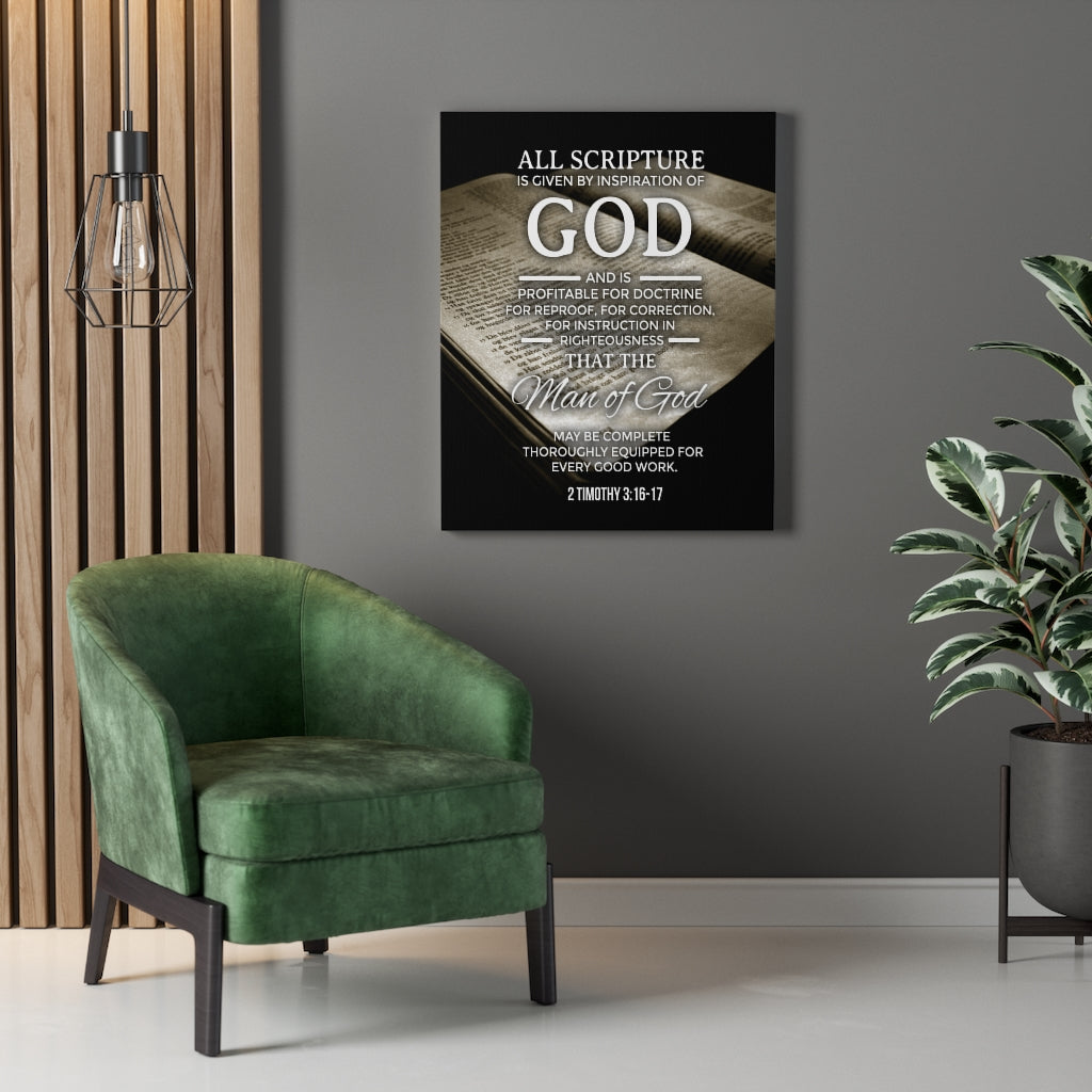 Scripture Walls Inspiration of God 2 Timothy 3:16-17 Christian Wall Art Bible Verse Print Ready to Hang - Express Your Love Gifts