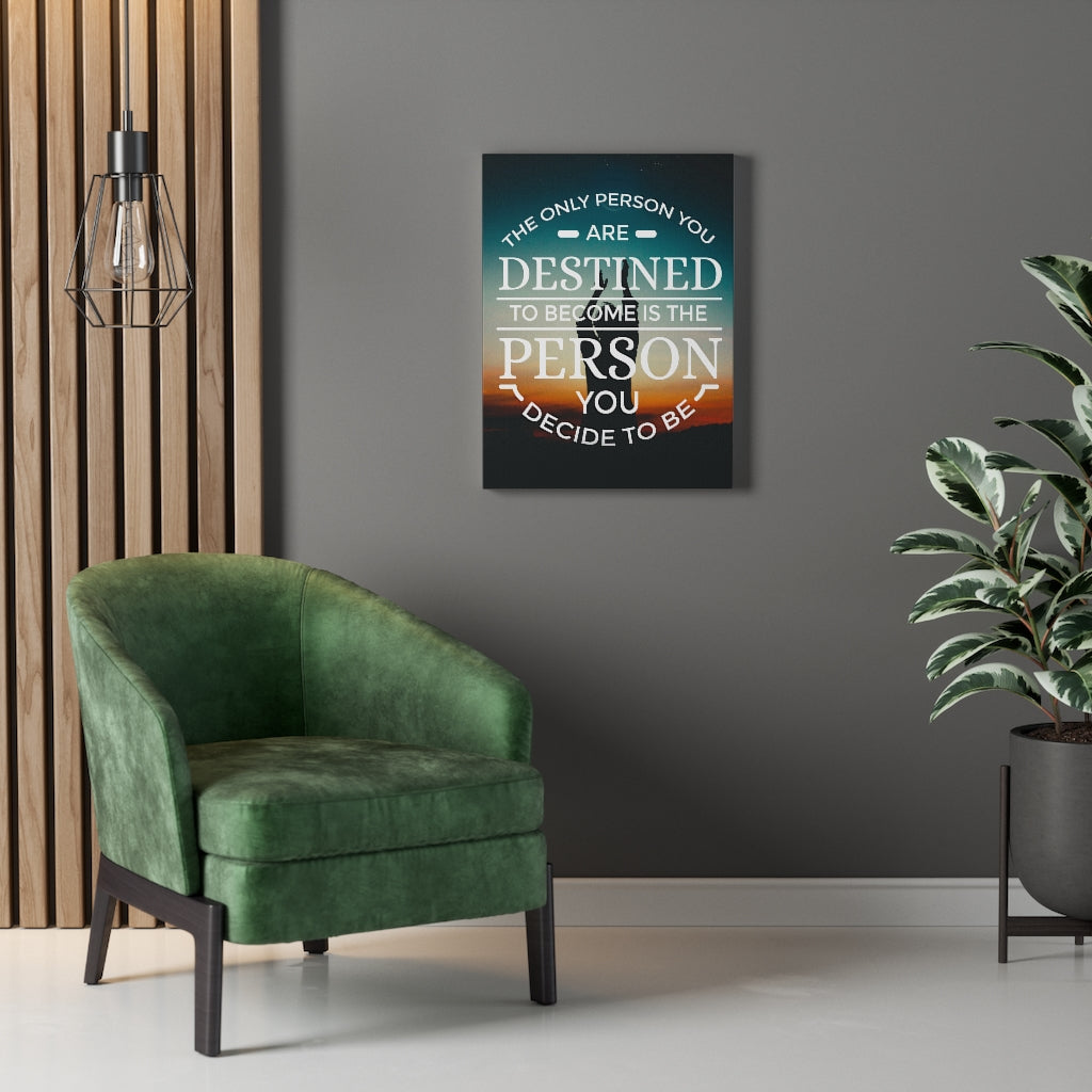 The Only Person Motivational Verse Inspirational Wall Decor for Home Office Gym Inspiring Success Quote Print Ready to Hang - Express Your Love Gifts