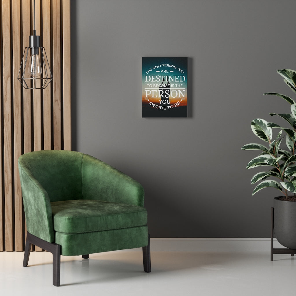 The Only Person Motivational Verse Inspirational Wall Decor for Home Office Gym Inspiring Success Quote Print Ready to Hang - Express Your Love Gifts