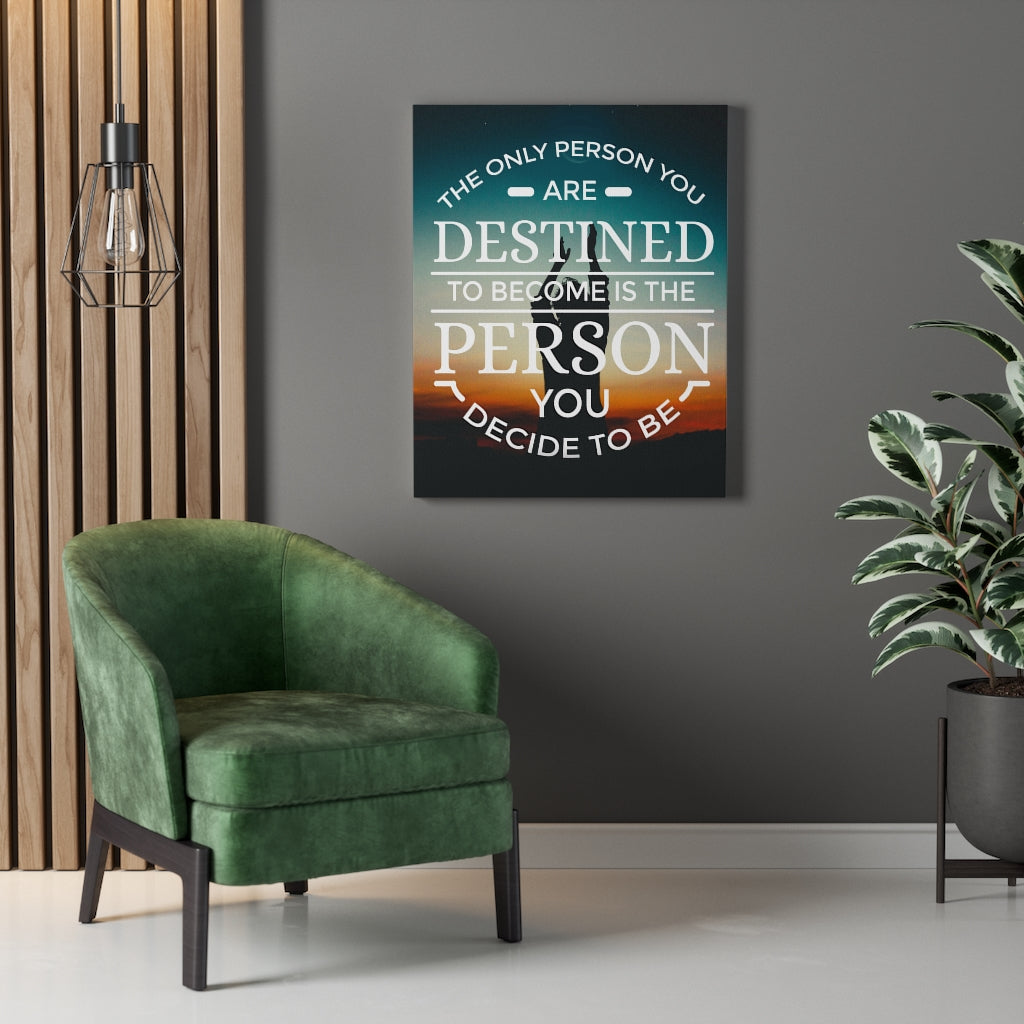 The Only Person Motivational Verse Inspirational Wall Decor for Home Office Gym Inspiring Success Quote Print Ready to Hang - Express Your Love Gifts