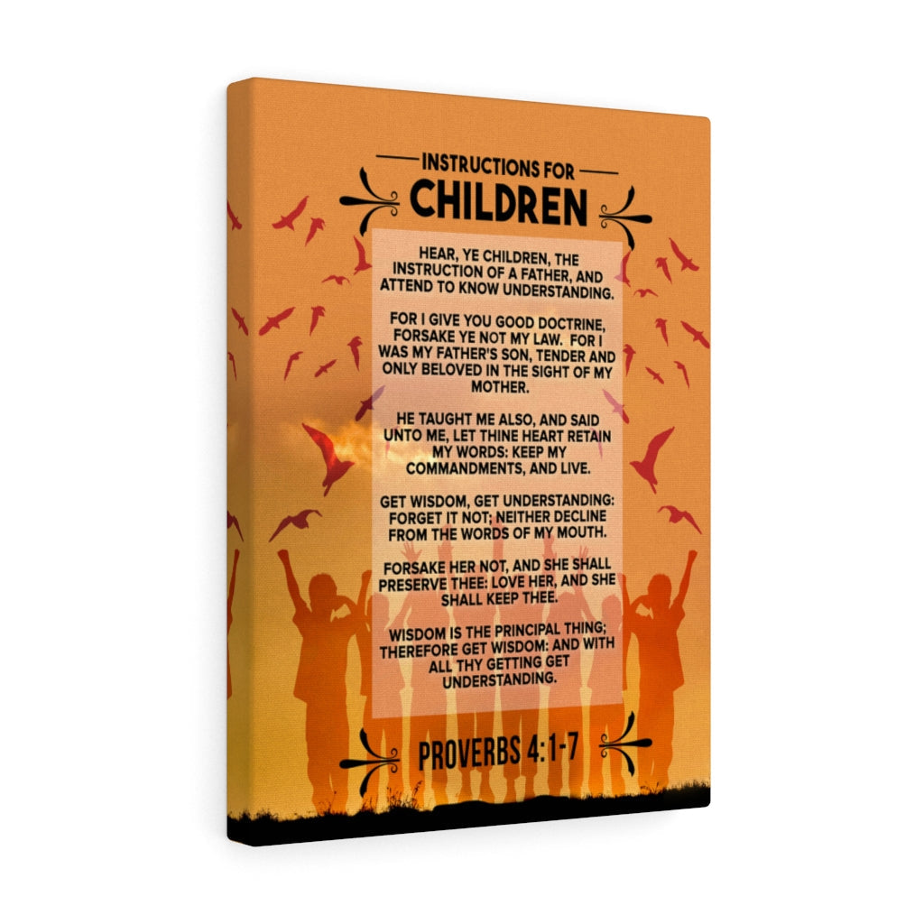 Scripture Walls Instructions for Children Proverbs 4:1‭-‬7 Christian Wall Art Bible Verse Print Ready to Hang - Express Your Love Gifts