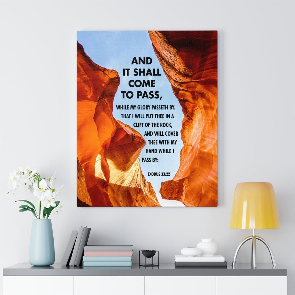 Scripture Walls It Shall Come to Pass Exodus 33:22 Christian Wall Art Bible Verse Print Ready to Hang - Express Your Love Gifts