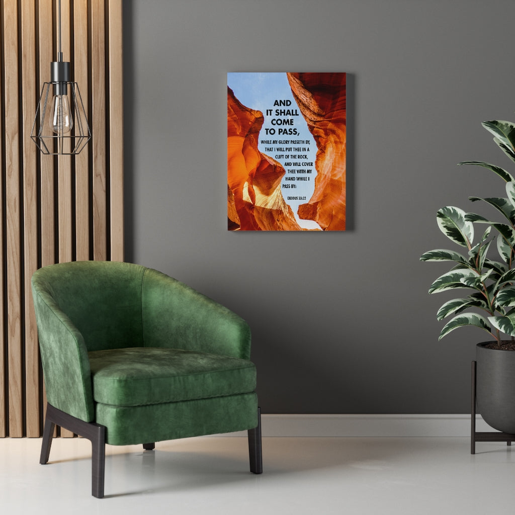 Scripture Walls It Shall Come to Pass Exodus 33:22 Christian Wall Art Bible Verse Print Ready to Hang - Express Your Love Gifts