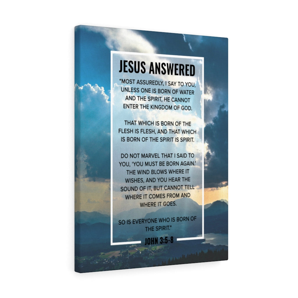 Scripture Walls Born of the Spirit John 3:5‭-‬8 Christian Wall Art Bible Verse Print Ready to Hang - Express Your Love Gifts