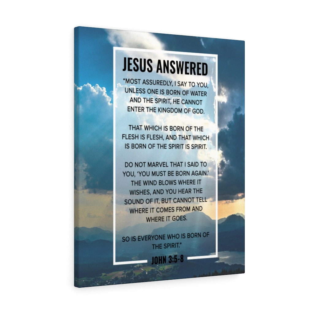 Scripture Walls Born of the Spirit John 3:5‭-‬8 Christian Wall Art Bible Verse Print Ready to Hang - Express Your Love Gifts