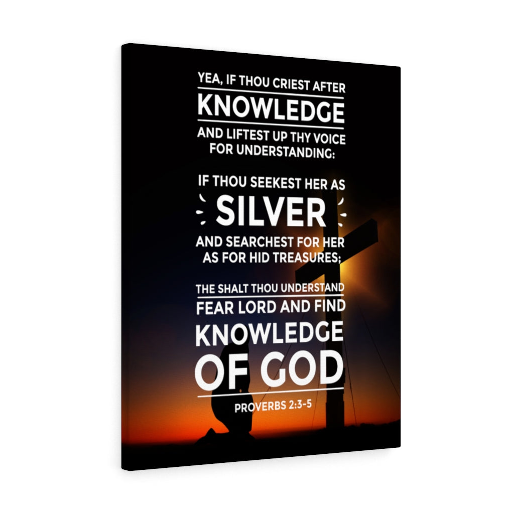 Scripture Walls Knowledge of God Proverbs 2:3-5 Christian Wall Art Bible Verse Print Ready to Hang - Express Your Love Gifts