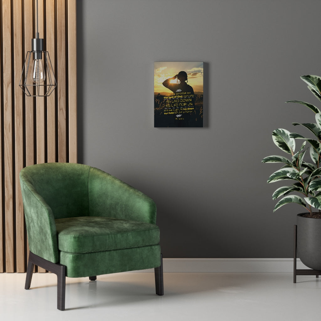 Scripture Walls Laid Down His 1 John 3:16 Life Christian Wall Art Bible Verse Print Ready to Hang - Express Your Love Gifts
