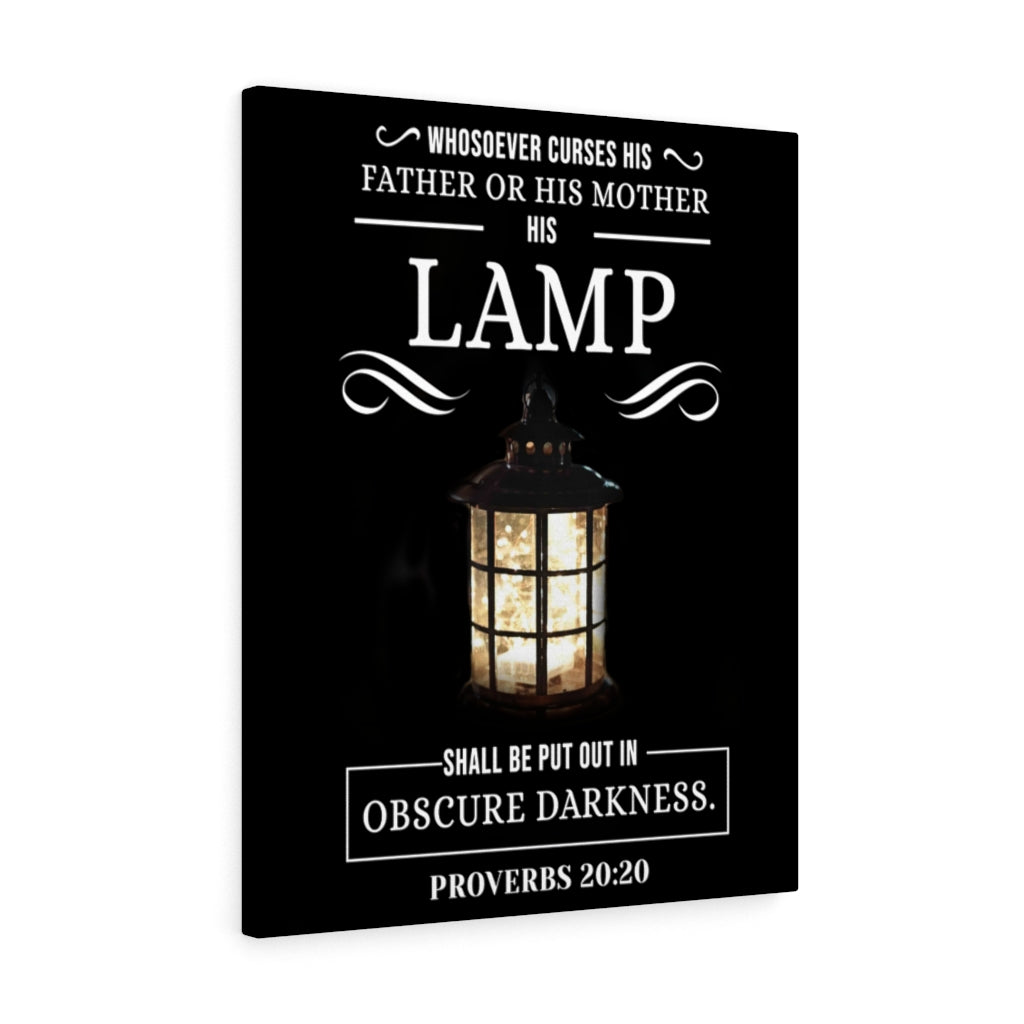 Scripture Walls Lamp Proverbs 20:20 KJV Christian Wall Art Bible Verse Print Ready to Hang - Express Your Love Gifts