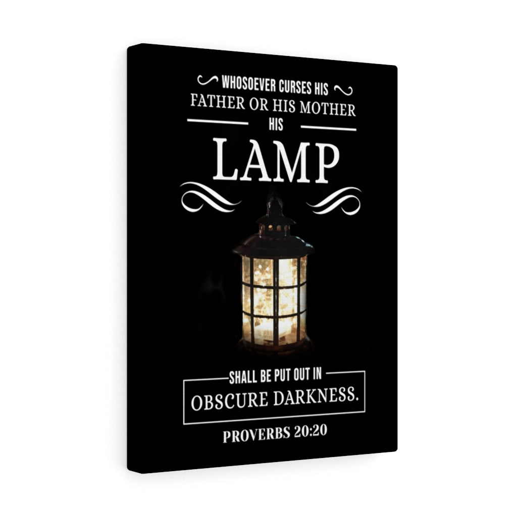 Scripture Walls Lamp Proverbs 20:20 KJV Christian Wall Art Bible Verse Print Ready to Hang - Express Your Love Gifts