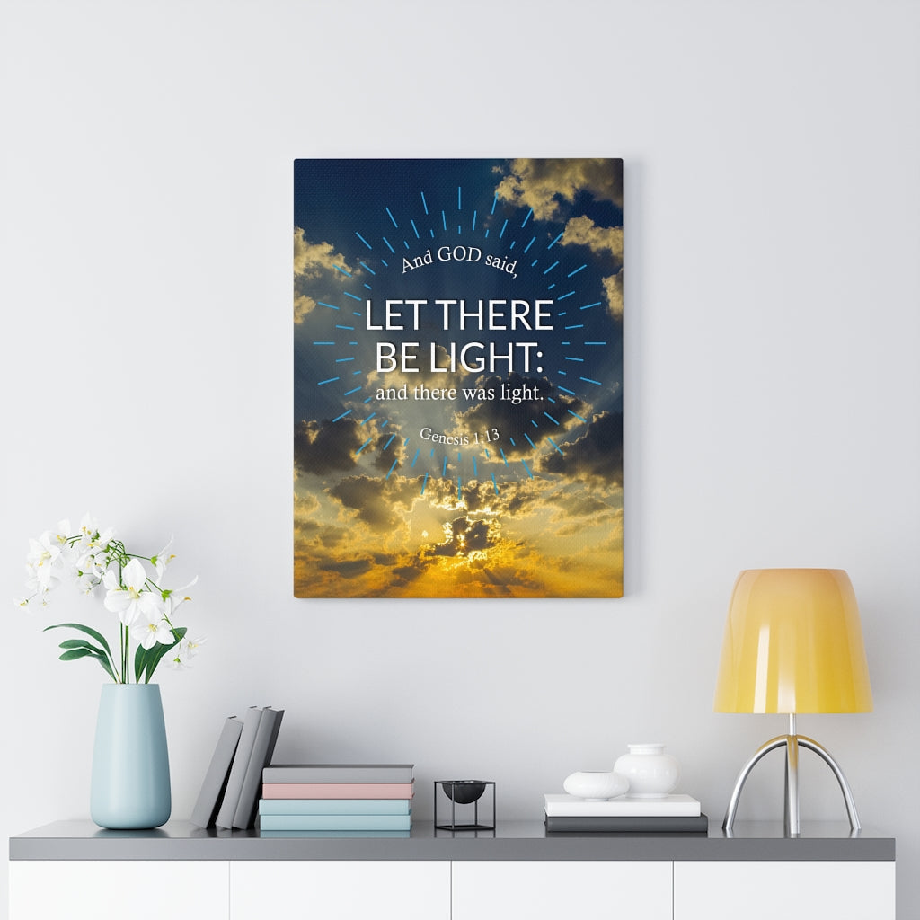 Scripture Walls Let There Be Light Genesis 1:13 Christian Wall Art Bible Verse Print Ready to Hang - Express Your Love Gifts