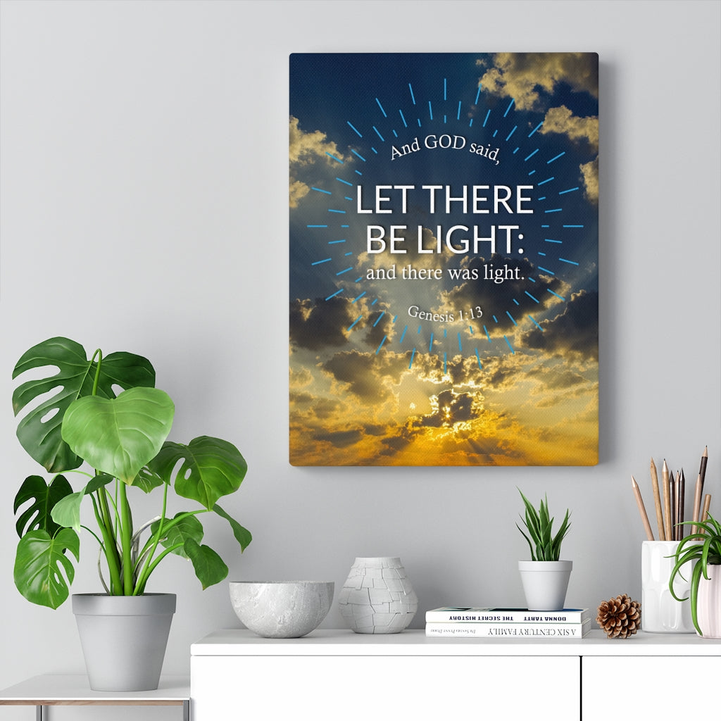Scripture Walls Let There Be Light Genesis 1:13 Christian Wall Art Bible Verse Print Ready to Hang - Express Your Love Gifts