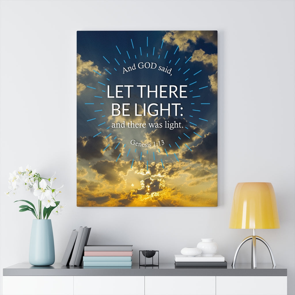 Scripture Walls Let There Be Light Genesis 1:13 Christian Wall Art Bible Verse Print Ready to Hang - Express Your Love Gifts