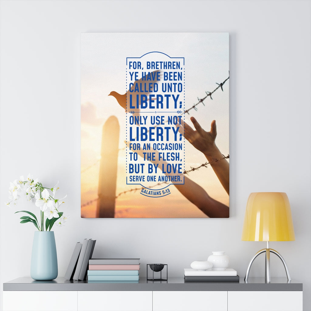 Scripture Walls Liberty Galatians 5:13 Christian Wall Art Bible Verse Print Ready to Hang - Express Your Love Gifts