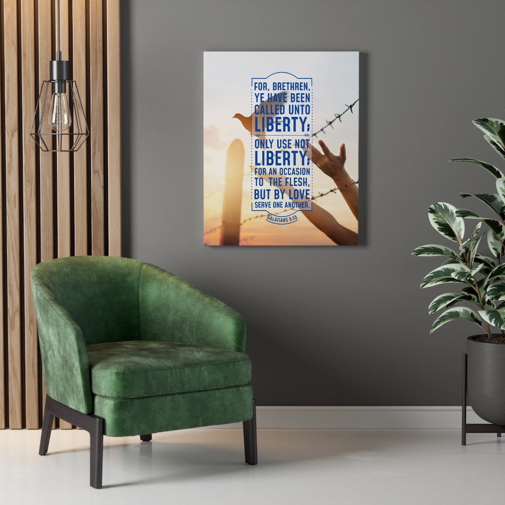 Scripture Walls Liberty Galatians 5:13 Christian Wall Art Bible Verse Print Ready to Hang - Express Your Love Gifts