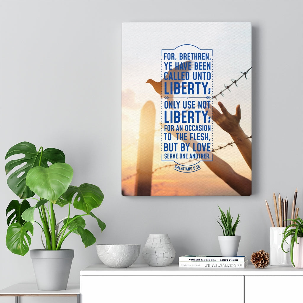 Scripture Walls Liberty Galatians 5:13 Christian Wall Art Bible Verse Print Ready to Hang - Express Your Love Gifts