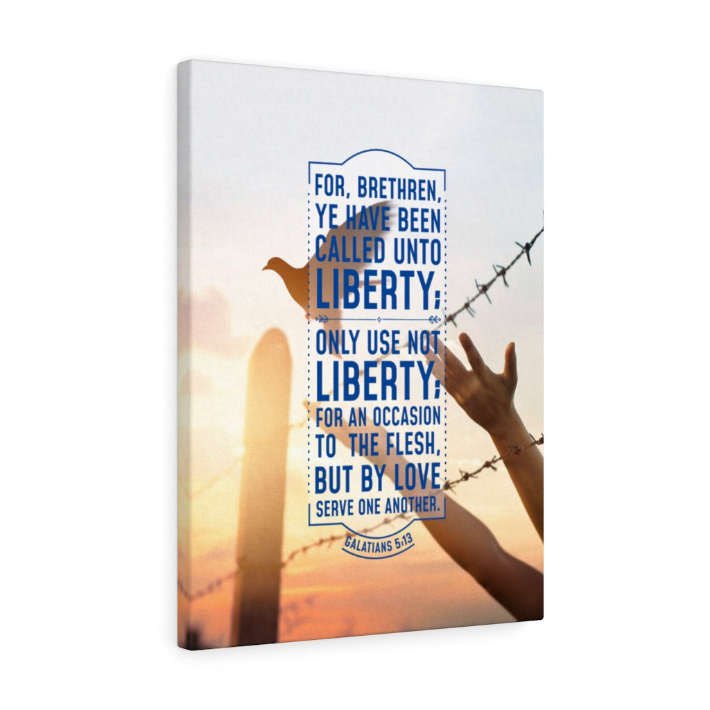 Scripture Walls Liberty Galatians 5:13 Christian Wall Art Bible Verse Print Ready to Hang - Express Your Love Gifts